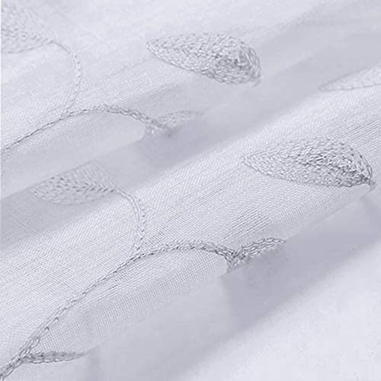 Plain Voile Embroidery Sheer cortina retia vela Fabric