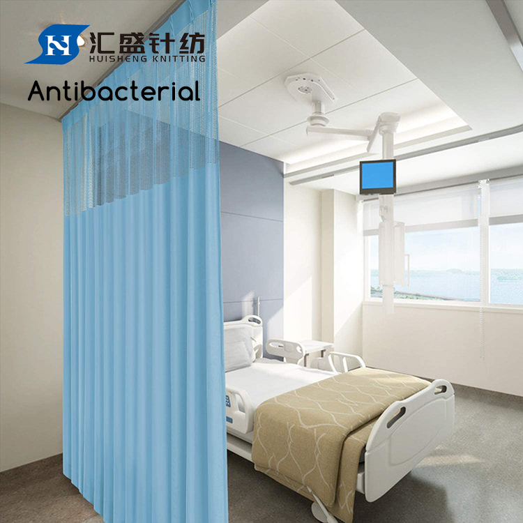Custom Soundproof Divider Partition 100% Polyester Medical Hospital Cubicle Velum Fabricae For Bed Velum