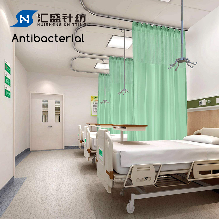 Custom Soundproof Divider Partition 100% Polyester Medical Hospital Cubicle Velum Fabricae For Bed Velum