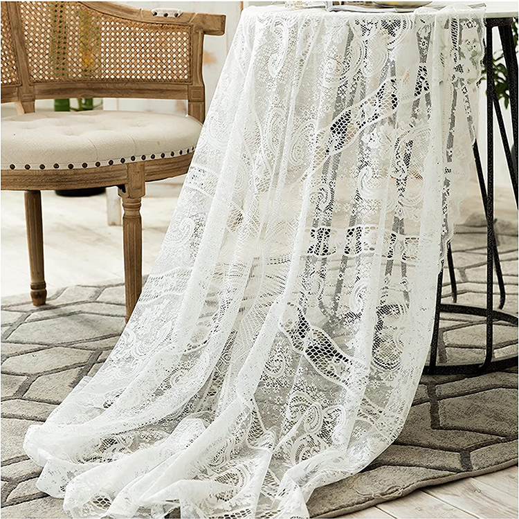 Tege cenam albam nuptialem floralem jacquard polyester vitta campestri circum mensam fabricam